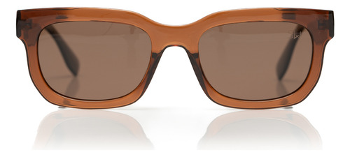 Óculos De Sol Masculino Robusto Quadrado Polarizado Bold Uv Armação Marrom Haste Único Lente Único Desenho Quadrado Robusto