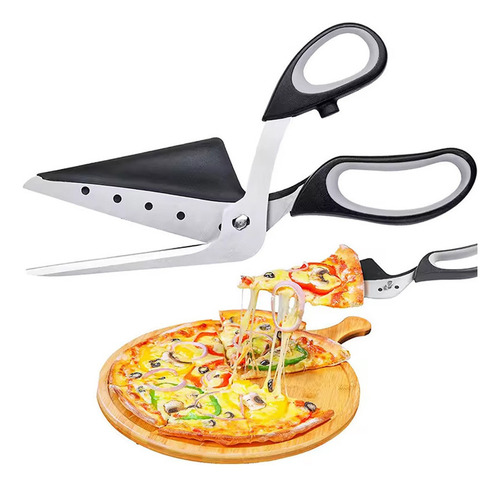 Y1m 2 En 1 Pala For Pizza Tijeras Cortador De Pizza Servir