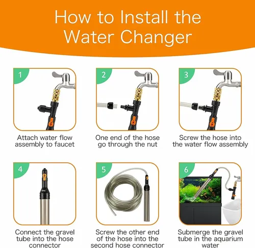 Hygger Upgrade Kit Cambiador De Agua Para Acuario, Limpia...