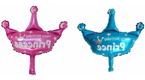 10 Globos Metalizados Coronitas Happy Birthday De 41 X 35 Cm