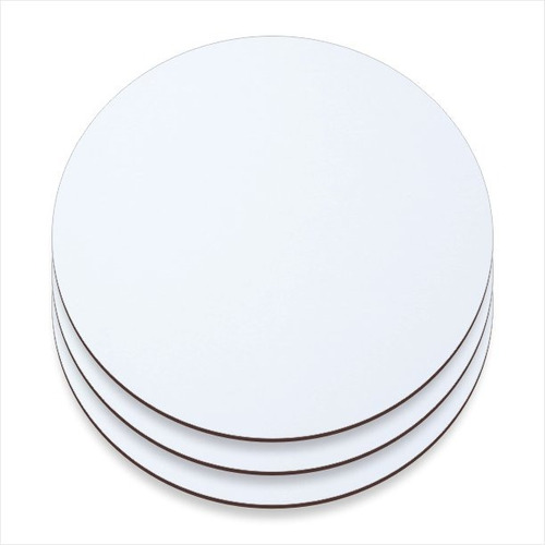 Cake Board Base Bolo Mdf 3mm Redondo 35cm Branco - 10 Unid