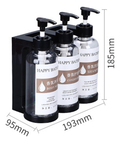 Dispensador De Jabón Envase Para Champú De Baño Montado A