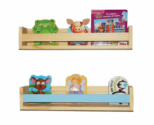 Estante Infantil Grande 60 Cm Natural Porta Cuentos Libros