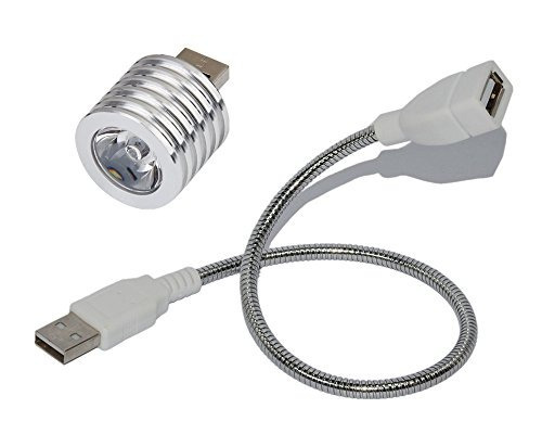 Yueton Aluminio Revestido Usb Luz Led Zócalo De La Lámpara P