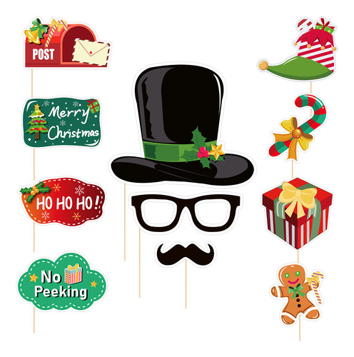 Accesorios Para Fotomatón Navideño De 21 Piezas De Tinksky,