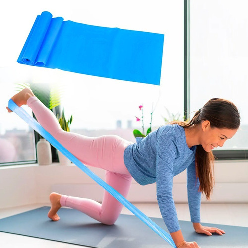 Banda Elástica De Resistencia Para Pilates Yoga / Lhua Color Celeste