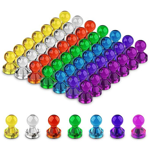 Greatmag Push Pin Imanes, Imanes, Pizarra 56 Pack 7 Colores 