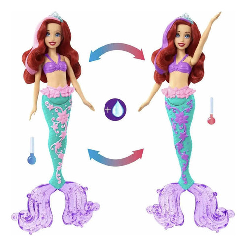 Disney Princess Ariel Splash De Color Cambia De Color