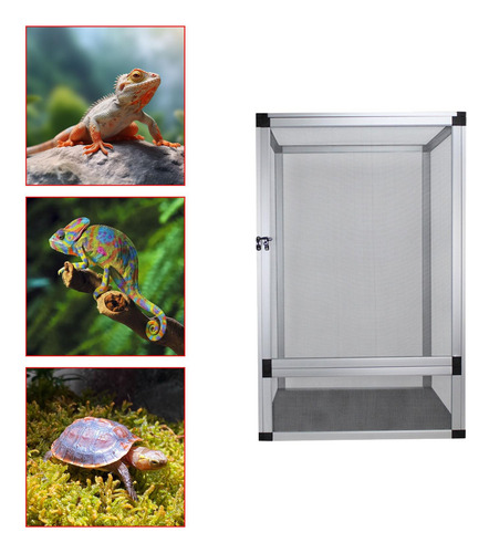 Terrario Para Reptiles, Tanque Para Gecos, Hábitat Plata