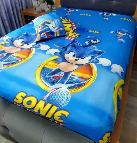 Juego de sábanas infantil Sonic - 1 plaza y media - El Emporio de las  Sábanas