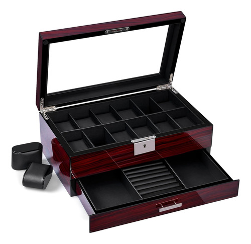 Anwbroad Estuche De 12 Relojes Para Hombre Caja De Reloj ...