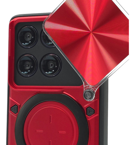 Funda Protector Case Moto Edge 60 Uso Rudo Carcasa Reforzado Rojo Moto Edge 60