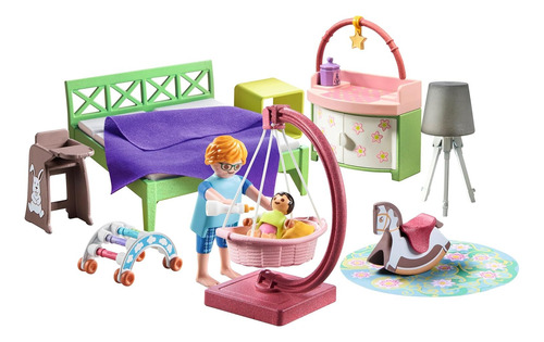 Playmobil My Life Dormitorio Con Bebé 2 Figuras +50pcs 71609 Dormitorio Con Bebé