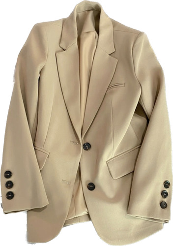 Blazer Beige Formal Con Botones