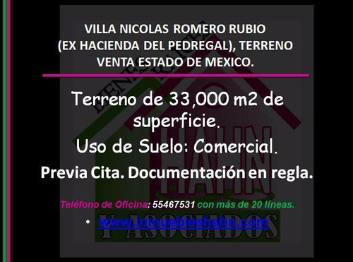 Villa Nicolas Romero Rubio Terreno Venta Atizapan Estado De 