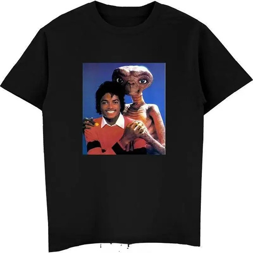 Gh Camiseta Manga Corta Estampada Michael Jackson Y E.t