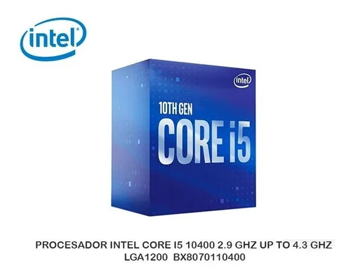 Procesador Core I5 10400 S1200 10ma Gen 4.30ghz 6 Nucleos Bk