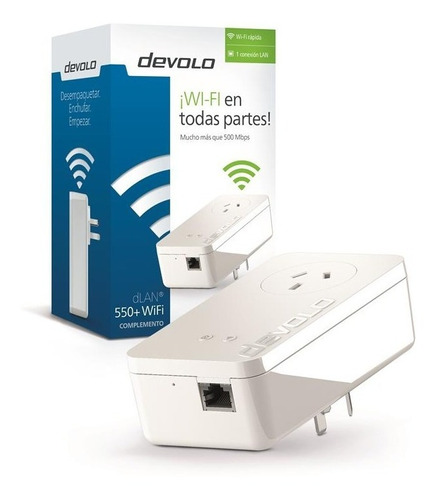Imagen 1 de 8 de Extensor Amplificador Wifi Devolo- Adaptador Adicional (550)
