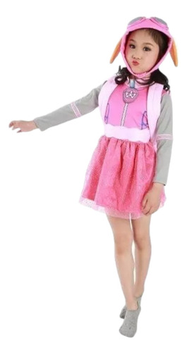 Disfraz Infantil Del Personaje Skye, Talla 4 A 5 Años (100-110cms). Incluye 3pzs. 