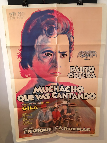 Afiche De Cine Original - Muchacho Que Vas Cantando - Palito