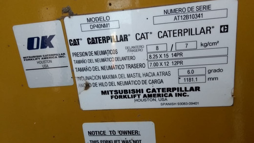 Imagen 6 de 10 de Caterpillar Cat Dp40nm1