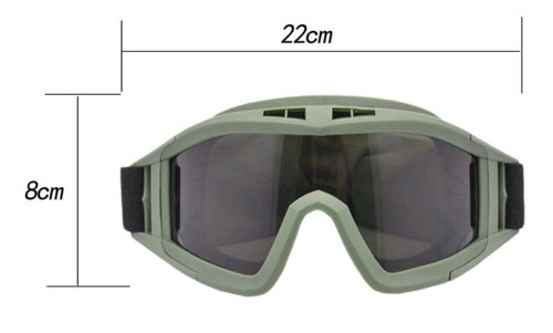 3 Lentes Gafas Militares Airsoft Táctica Disparo Gafas 