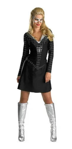 Marvel Disfraz Adulto Negro Spider-girl Hija De Spider-man Talla Grande L 12-14
