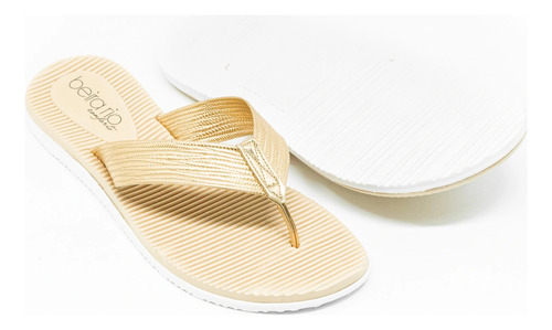 Chinelo Beira Rio Adulto Metalizado Feminino Cestary