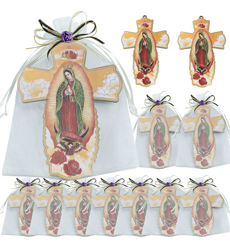 We Memorial Favor 12pcs Nuestra Señora De Guadalupe Cruz De 