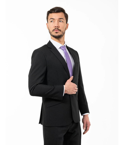 Traje Semi Entallado Slim Fit Negro