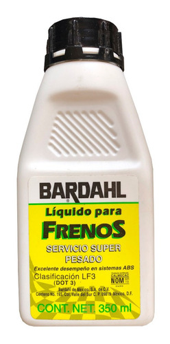 Liquido Para Frenos Bardahl Dot-3 350 Ml