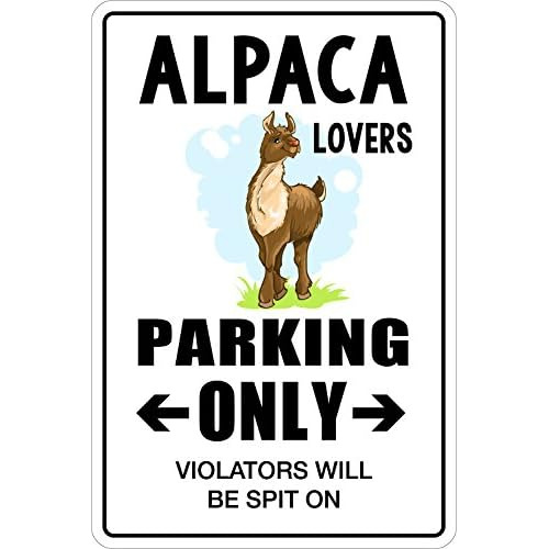 Señal De Estacionamiento Exclusiva Amantes De Alpacas,...