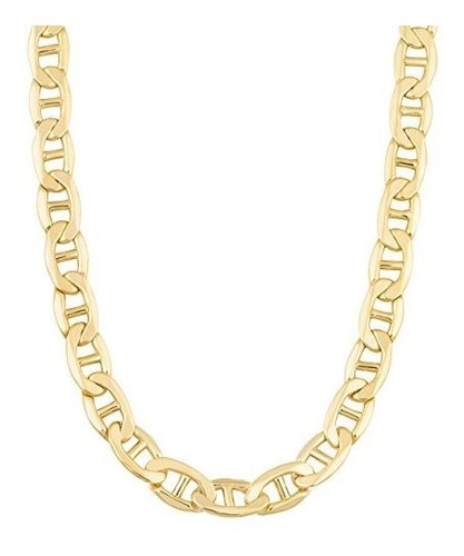 Collar Kooljewelry 10k Oro Amarillo Mariner Link (6,7 Mm, 24