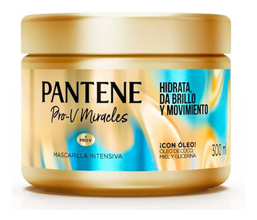 Mascarilla Pantene Hidrata,brillo,movimiento 300ml Pack 3pzs