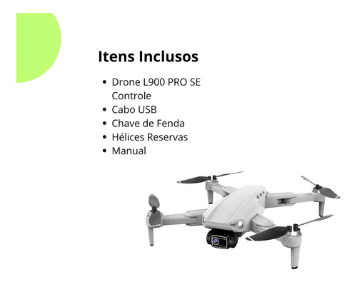 Drone Zangão L900 Pro Se 360° Para Pesca Segurança Eventos Cinza