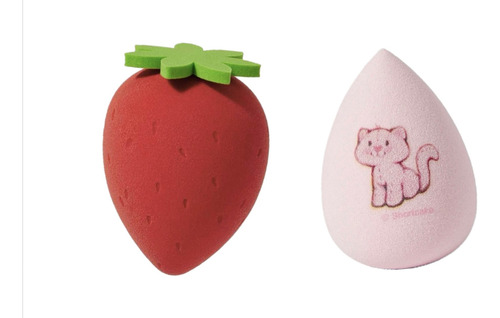 Set De 2 Esponjas De Maquillaje Shein X Strawberry Shortcake Strawberry
