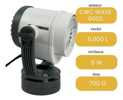 Bomba De Circulação Wave Maker Ocean Tech 6000l/h Com Imã