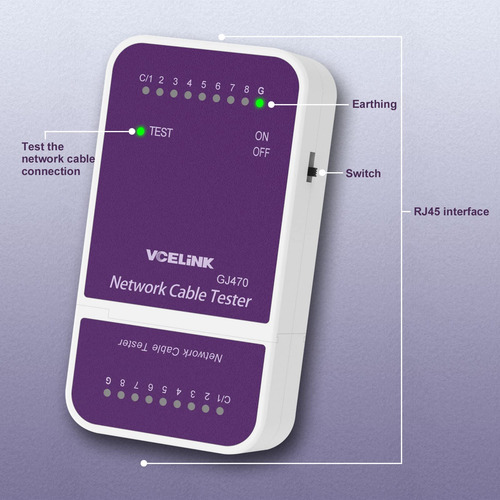 Probador De Cables De Red Rj45 Vcelink