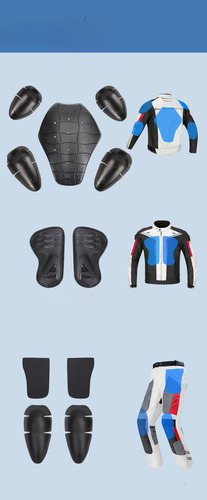 Conjunto De Chaqueta De Moto Transpirable Y Resistente A Caí