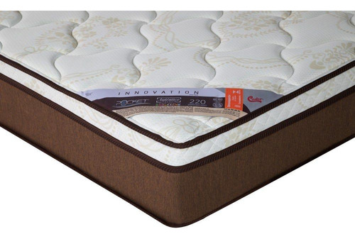 Colchão Castor Solteiro Innovation One Face Pocket 88x188x27 Cor Chocolate