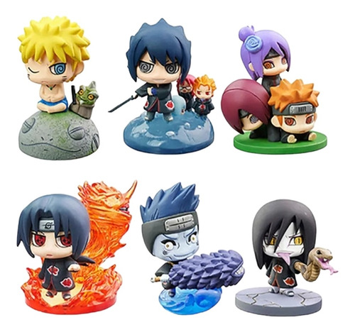 Set De Figuras Naruto, 6 Unidades/ Con Cajas