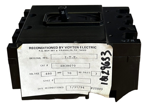 Reconditioned Ite Siemens Eh3-b070 / Eh3b070 Circuit Bre Bbz (Reacondicionado)