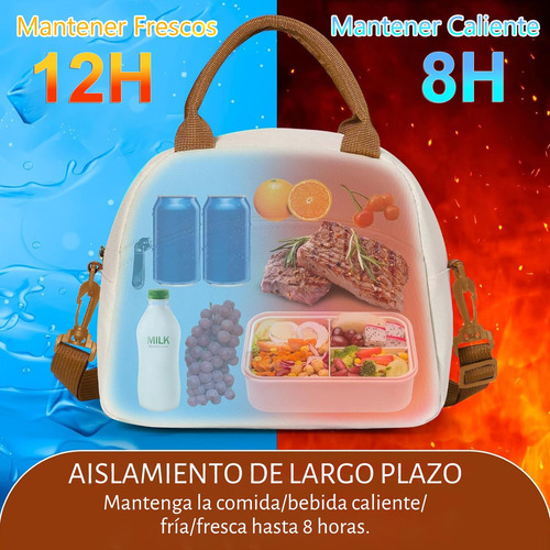 Jeeleeko Bolsa De Almuerzo Aislada Para Mujer, Impermeable