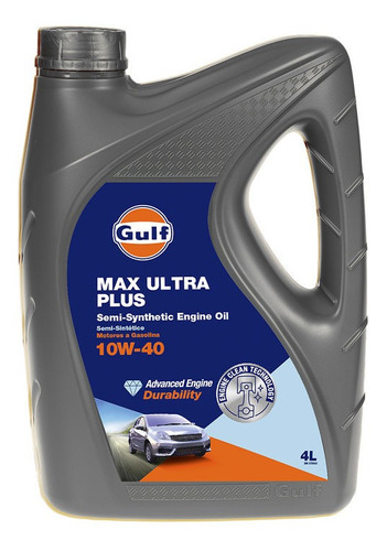 Aceite Semi Sintetico Max ultra plus 10w-40 4l Gulf Oil