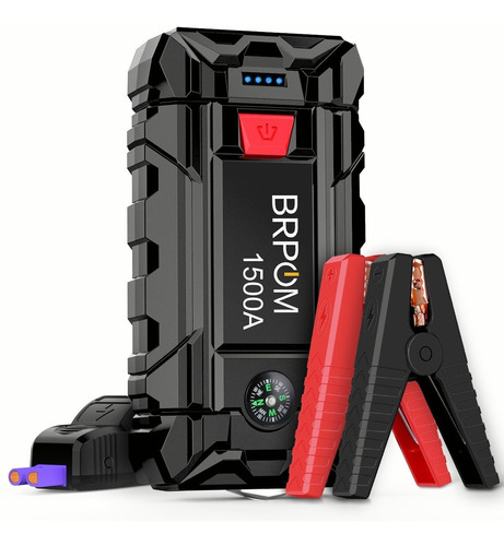 Arrancador De Batería Brom Para Coche, 1500 A, 15800 Mah