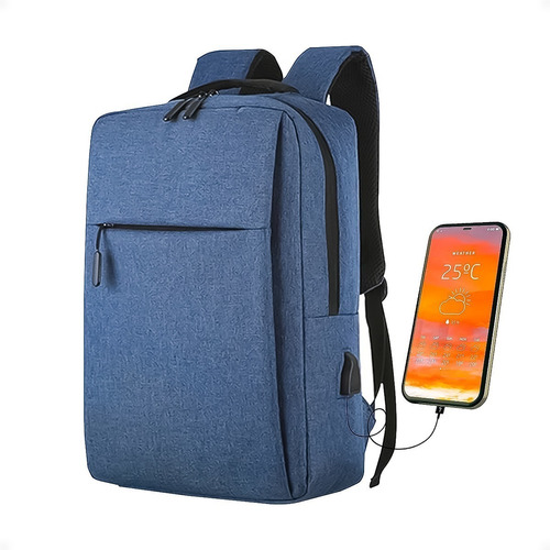 Mochila Para Notebook Impermeable Con Puerto Usb Anti Robo