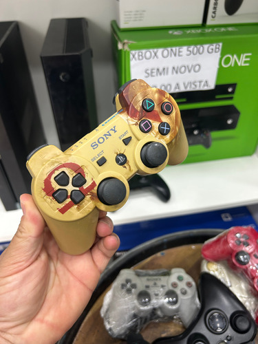 Controle De Playstation 3 Edição God Of War Amarelo (Usado)