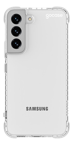 Capa Capinha Gocase P/ Samsung Galaxy S22 Clear Logo White