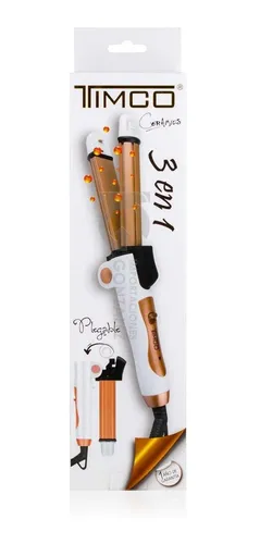 Plancha De Cabello Ferro Wafflera Timco Ceramics 3 En 1