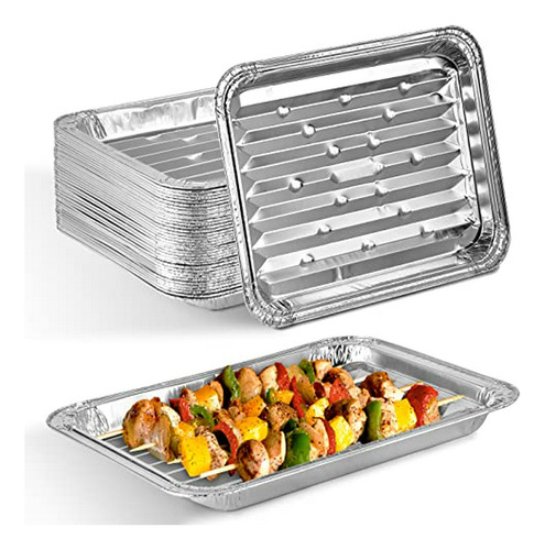 Bandejas Desechables De Aluminio Para Horno (10 Unidades)